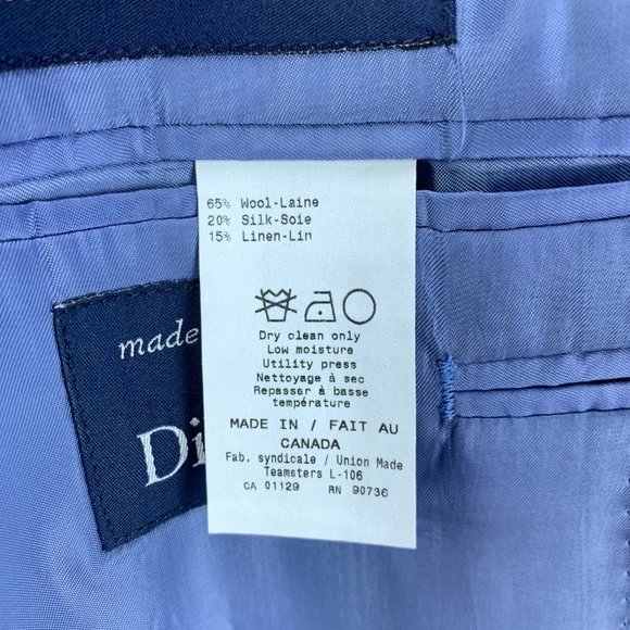 **SOLD**Ralph Lauren Blazer Mens 46L 46 Long Blue Wool Silk Linen Sport Coat - Picture 15 of 16